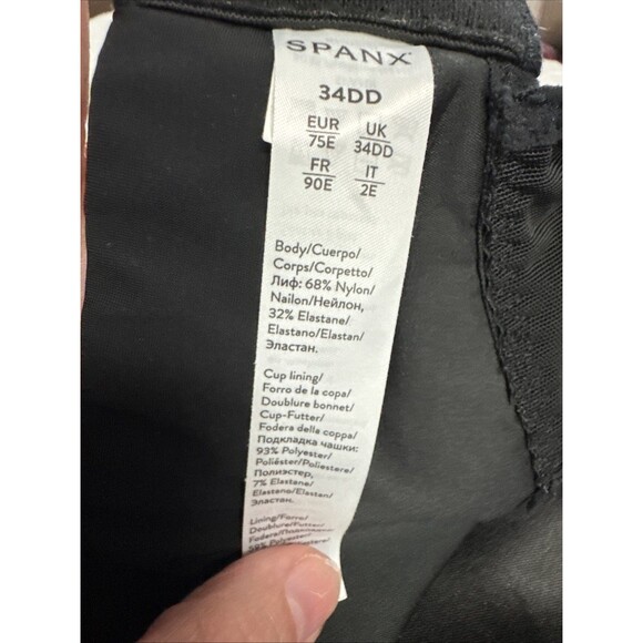 SPANX Black 50183R High Impact Sports Bra Size 34DD - Picture 3 of 3